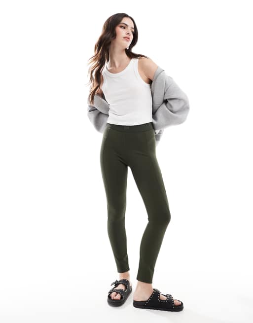 Hera Womens layer legging in dark khaki