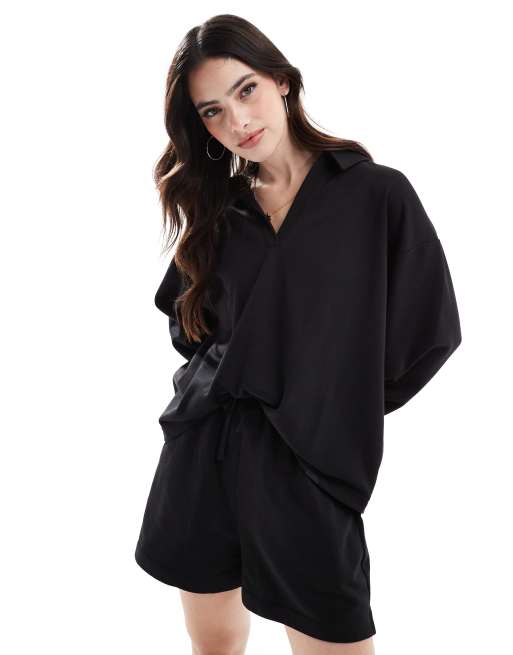 Hera Womens luxe sweatshirt in black