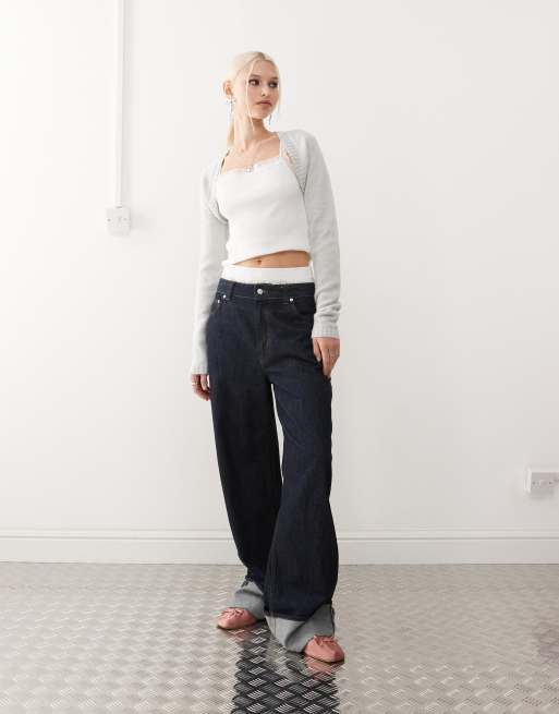 Heretic Nine brushed knit shrug in grey co-ord, 2 of 4