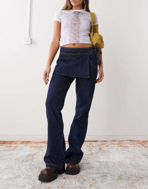 Heretic Nine skirt jeans in dark indigo - view 1