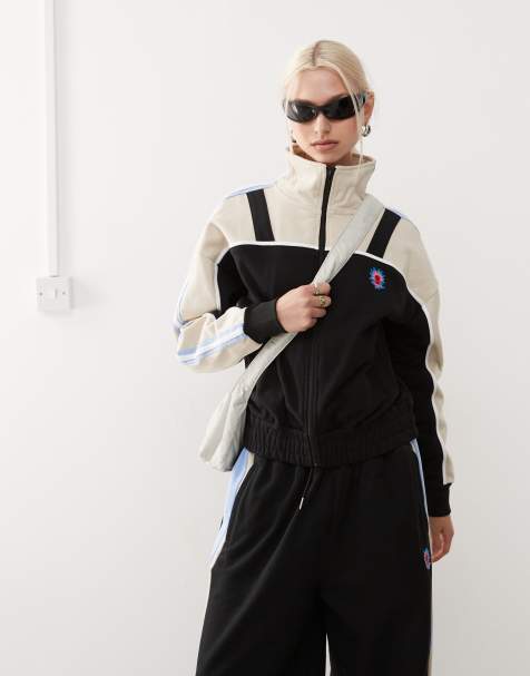 Heretic Nine tracksuit jacket in grey and black co-ord - view 1
