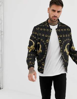 Hermano - Bomberjacke mit Kroko-Muster | ASOS