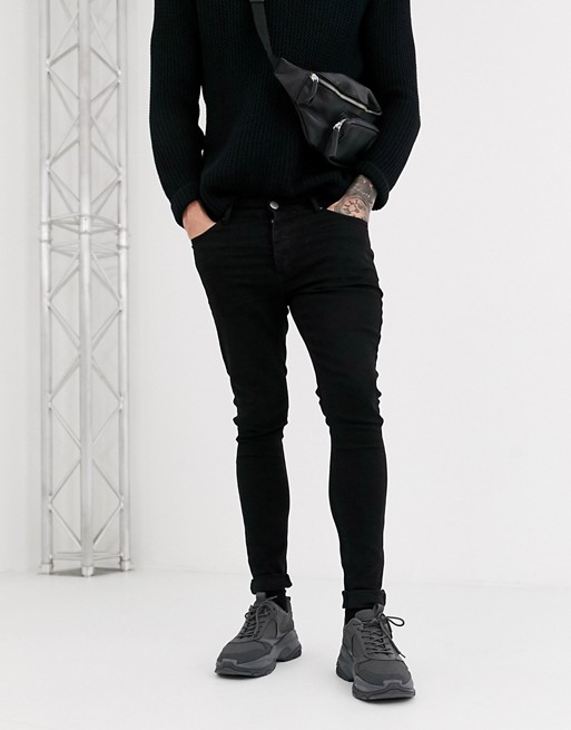 Hermano skinny jeans in black