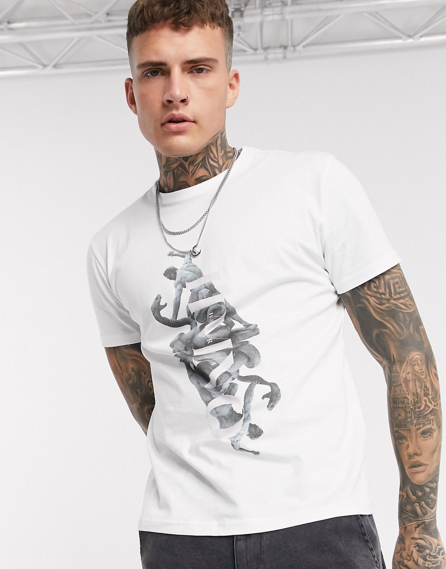 Hermano t-shirt with greek statue print in white