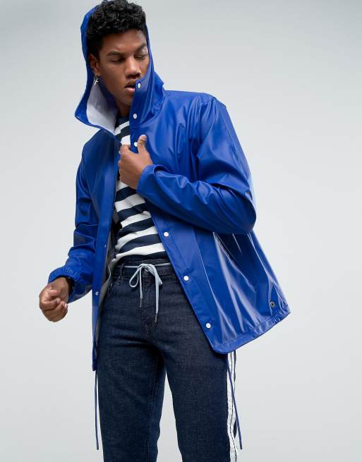 Herschel Forecast Hooded Coach Jacket Waterproof in Blue