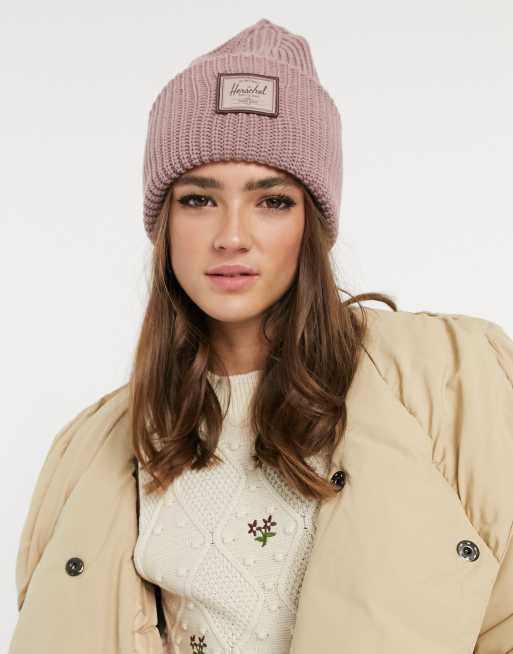 Herschel - Juneau - Grofgebreide beanie in asroze