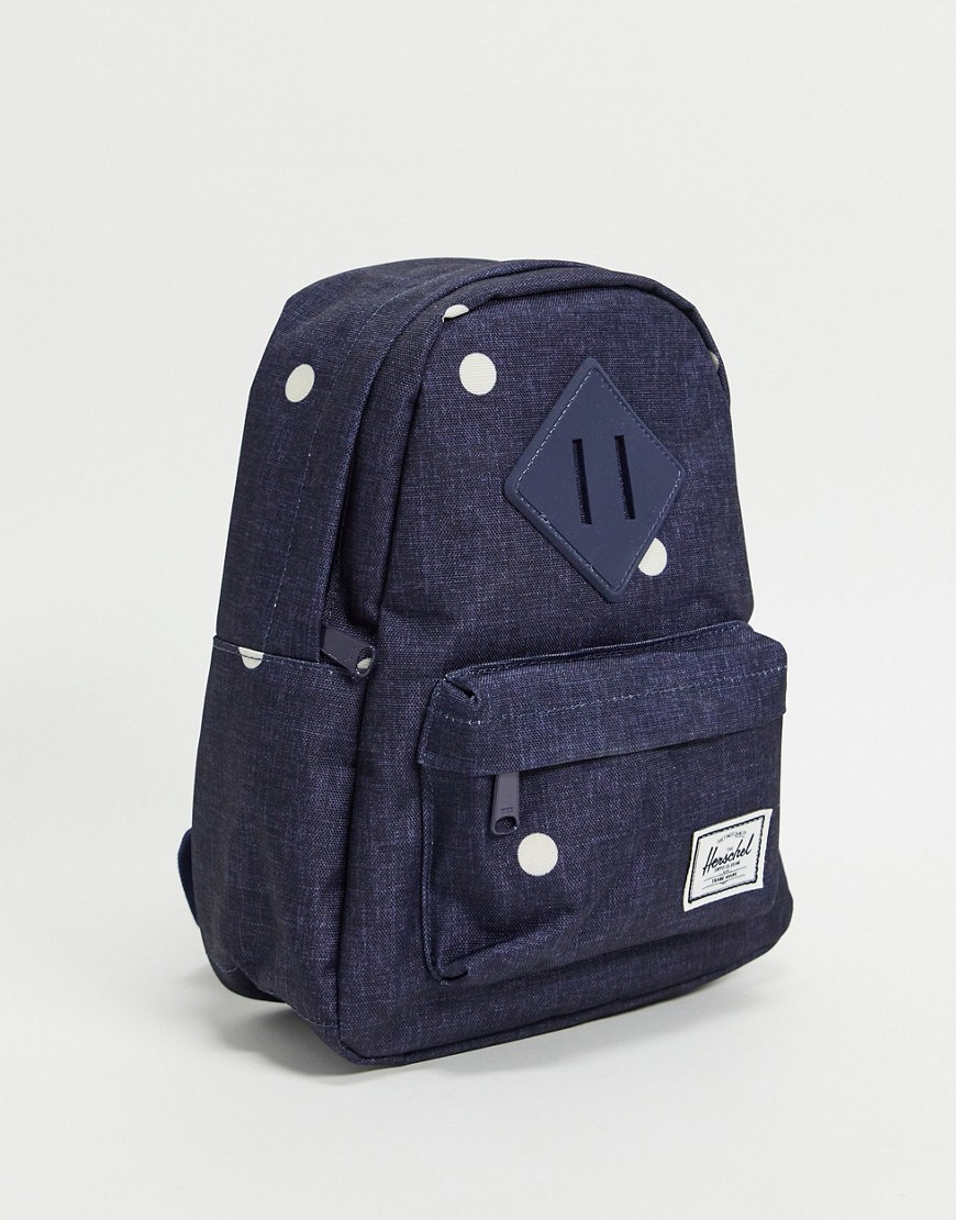 Herschel Supply Co Herschel Mini Backpack In Blue With White Polka Dots-blues