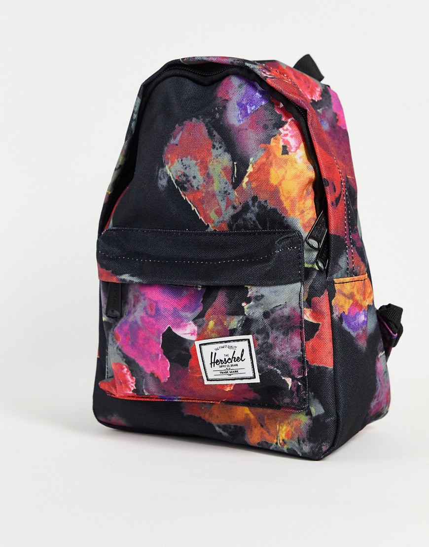Herschel mini backpack in floral black-Multi