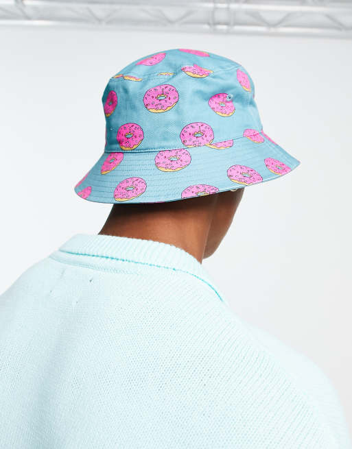 Herschel Supply Co - Bucket hat met Homer Simpson-donuts in blauw, 3 van 4
