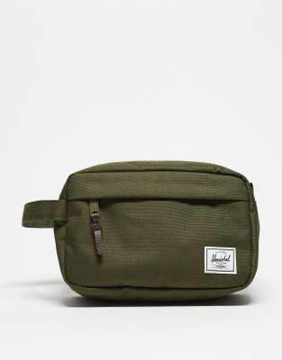Herschel Supply Co chapter travel kit toiletry bag in dark green