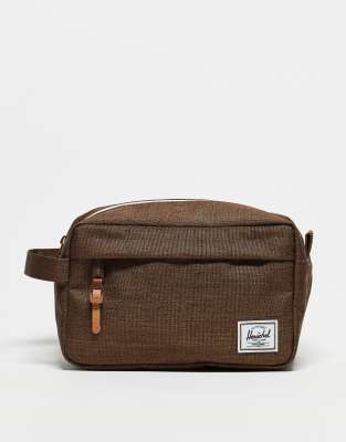 Herschel Supply Co Herschel Supply Co chapter travel washbag in chocolate-Brown
