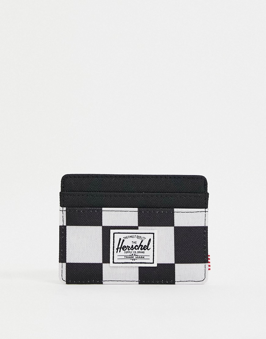 Herschel Supply Co charlie wallet in checkerboard-Black