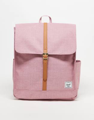 Herschel Supply Co - City - Rucksack in Rosa mit Riemen in Hellbraun