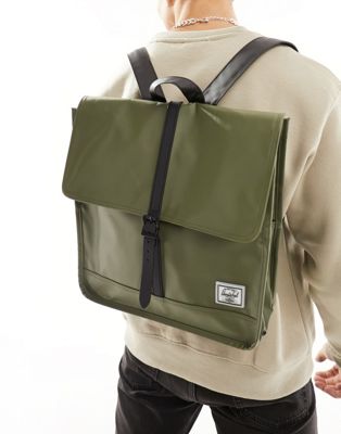 Herschel Supply Co city waterresistant backpack in ivy green