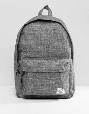 herschel classic black crosshatch