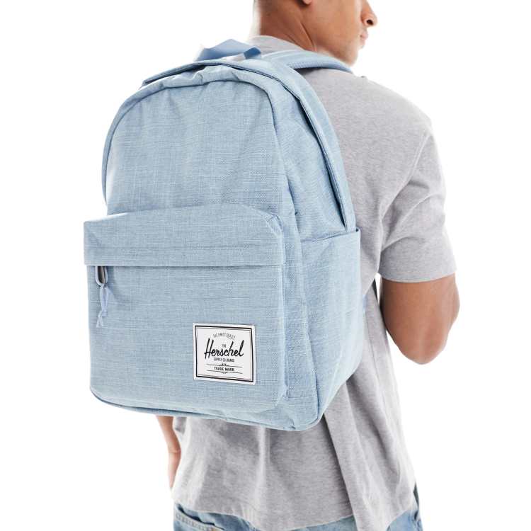 herschel backpack blue and yellow Retreat Unisex Backpack, Harbour Grid/Black/Amber Yellow, One size, Bag Fashion Sized down for essentials Herschel laptop backpack - Gem