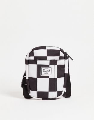 Herschel Supply Co Cruz crossbody bag in black and white checkerboard