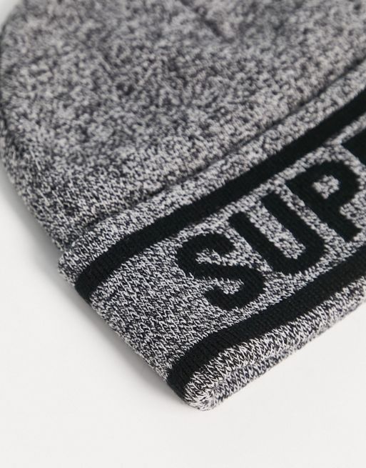 Herschel Supply Co Elmer beanie with logo in black and gray | ASOS