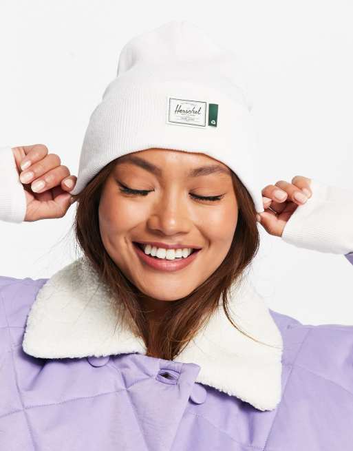 White cheap herschel beanie