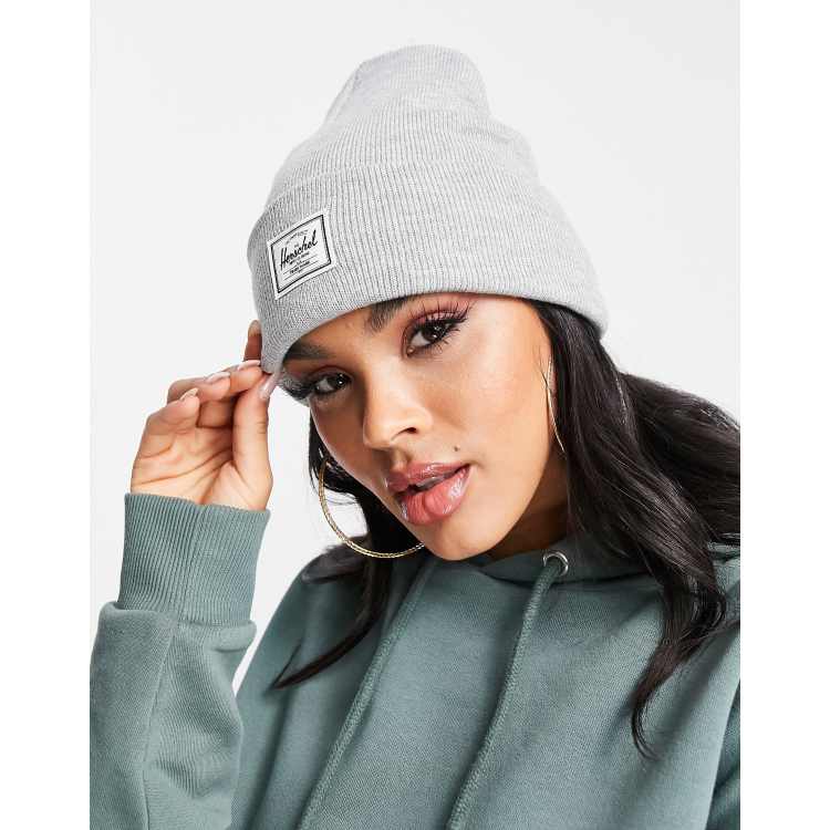 Herschel Supply Co Elmer classic logo beanie in heather grey ASOS