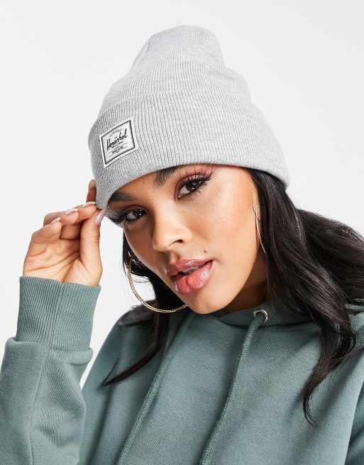 Herschel Supply Co Elmer classic logo beanie in heather grey | ASOS