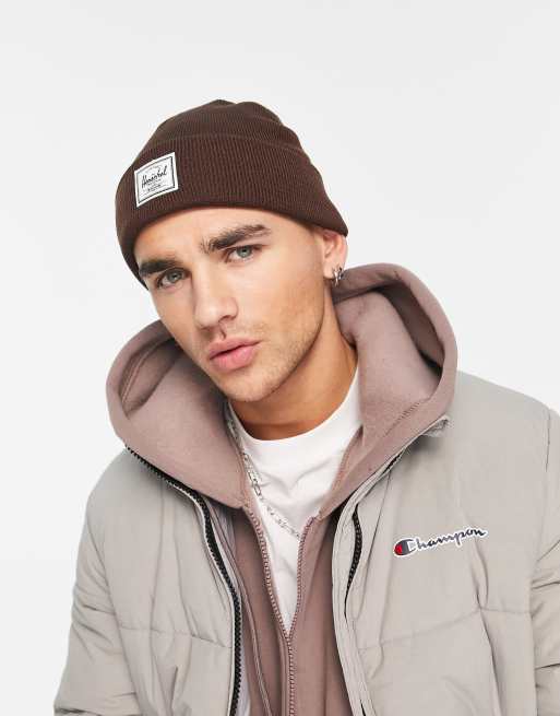 Herschel Supply Co Elmer shallow beanie in brown