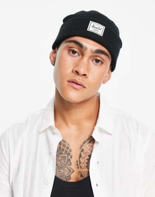 Herschel Supply Co Elmer shallow fit beanie in black - ASOS Price Checker