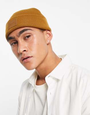 Herschel Supply Co Elmer shallow fit beanie in rubber brown