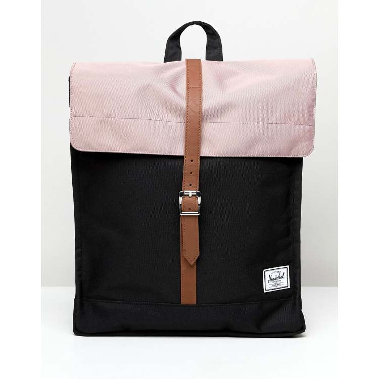 Herschel Supply Co Exclusive City backpack in ash rose pink and black ASOS