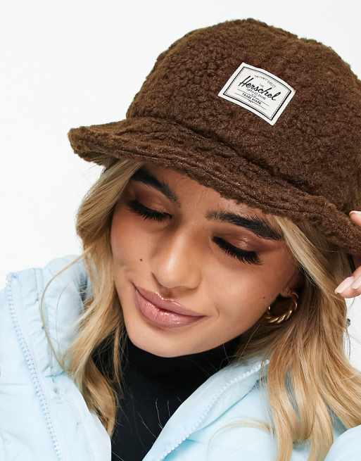 Herschel Supply Co. – Exclusive Cooperman – Anglerhut aus Teddykunstfell in Schokoladenbraun, 3 von 4