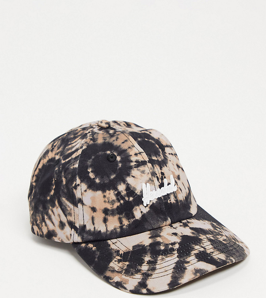 Herschel Supply Co Exclusive Sylas baseball cap in bleach tie dye-Black