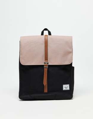 Herschel Supply Co - Exklusiver mittelgroßer City-Rucksack in Aschrosa und Schwarz-Bunt