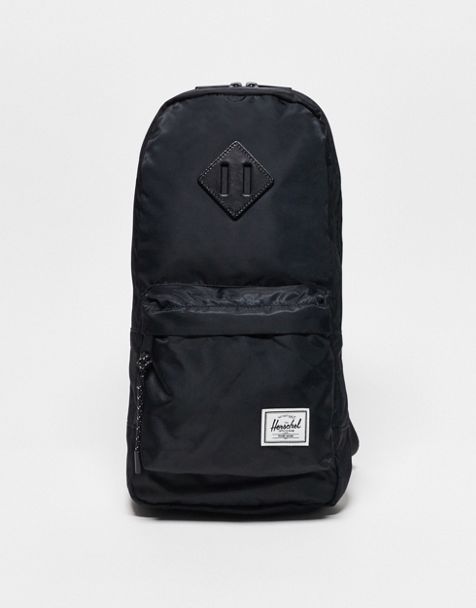 Herschel Supply Co festival heritage sling bag in black nylon - BLACK