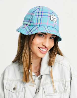 Herschel Supply Co Henderson bucket hat in blue check - ASOS Price Checker