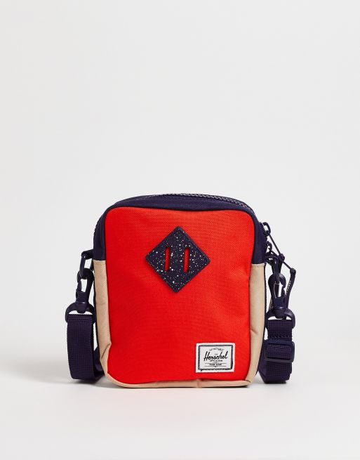 Herschel Supply Co Heritage cross body bag in grenadine red