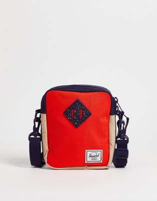 Herschel Supply Co Heritage cross body bag in grenadine red - ASOS Price Checker