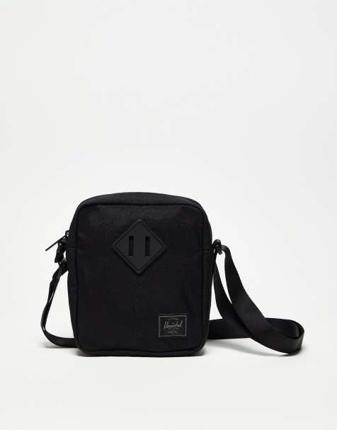 Medium Crossbody Pouch in Monogram Leather Black