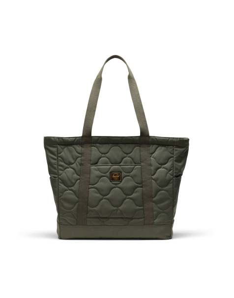Herschel Supply Co Herschel heritage quilted capsule tote in green - view 1