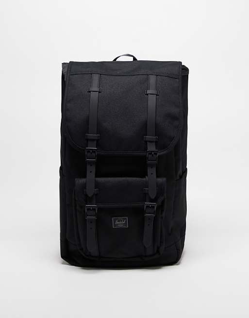 asos herschel little america backpack Premium Classic The top flap pocket with an integrated key clip is perfect for small items that need to be easily accessible Herschel Supply Co Herschel little