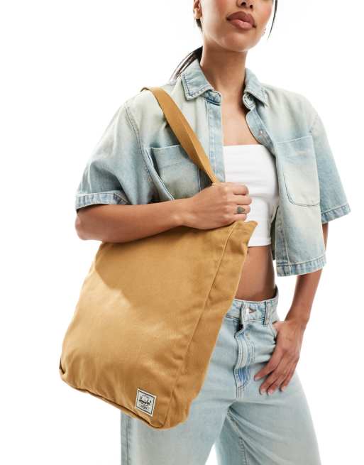 Herschel Supply Co - Inga - Borsa shopping in cotone color cuoio