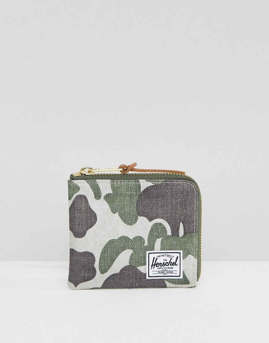 Herschel Supply Co – Johnny – Plånbok med RFID i militärmönster-Grön