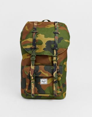 Herschel Supply Co – Little America –Kamouflagemönstrad ryggsäck, 25 L-Flerfärgad