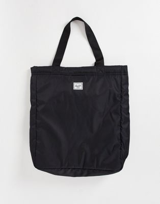 Herschel Supply Co. ASOS exclusive flight satin tote bag in black - ASOS Price Checker