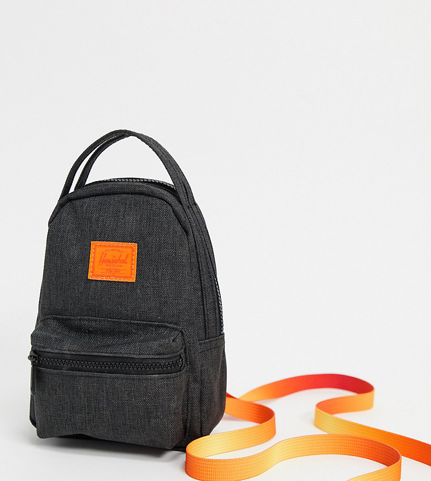 Herschel Supply co. - Nova - Mini-rugzak en crossbodytas in zwart en oranje