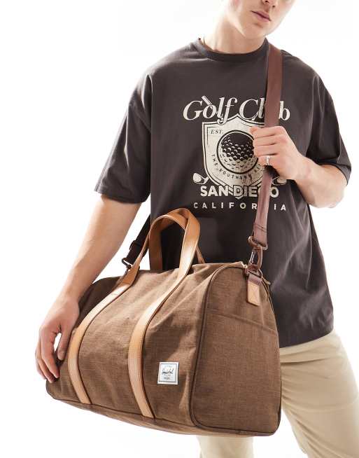 Herschel Supply Co novel carry on duffle bag in chocolate brown