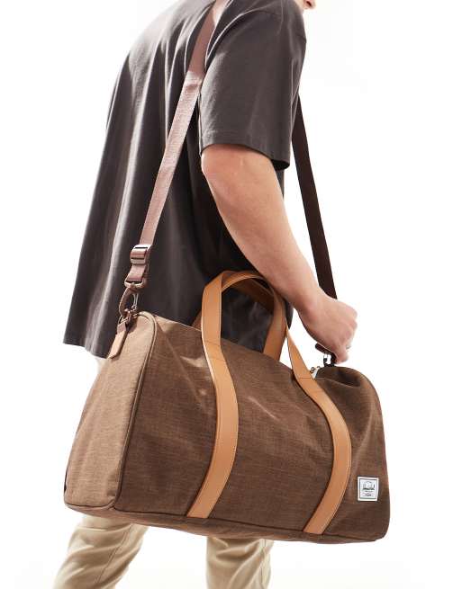 Herschel Supply Co novel carry on duffle bag in chocolate brown