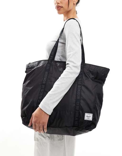 Herschel Supply Co. – Portland – Verstaubare Tragetasche in Schwarz, 4 von 4