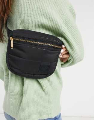 womens black bum bag uk