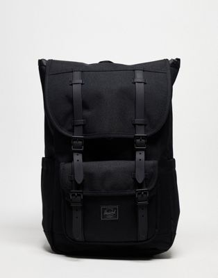 Herschel Supply Co little america mid backpack in tonal black