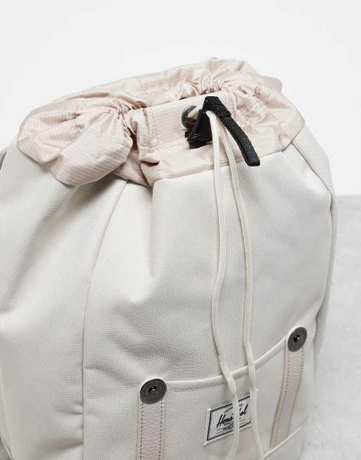 Herschel Supply Co retreat mini backpack in cream ASOS